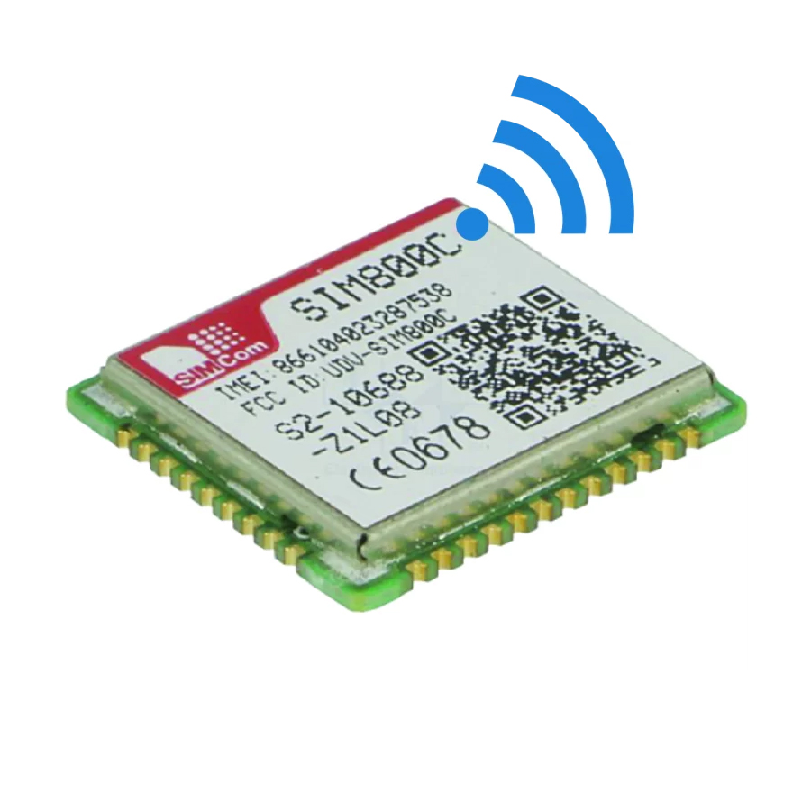 SIM800C / The SIM800C is a compact and versatile quad-band GSM/GPRS module developed by SIMCom, designed for a wide range of embedded wireless communication applications. Operating on GSM frequencies 850/900/1800/1900 MHz, it enables global connectivity for voice, SMS, and data transmission via GPRS (multi-slot class 12).
<br><br>
This module features a rich set of interfaces including UART, USB, GPIO, and ADC, making it highly adaptable for integration into IoT devices, industrial control systems, smart meters, GPS trackers, and remote monitoring solutions. The SIM800C supports TCP/IP protocol stack, HTTP, FTP, and SMS services, allowing seamless data communication over cellular networks.
<br><br>
Engineered for low power consumption, the SIM800C includes sleep modes and power-saving features, making it ideal for battery-powered applications. Its LCC surface-mount package ensures reliable PCB integration and robust mechanical performance.
<br><br>
With stable performance, wide network compatibility, and flexible software support via AT commands, the SIM800C is a cost-effective solution for developers and manufacturers seeking reliable GSM/GPRS connectivity in compact embedded designs.