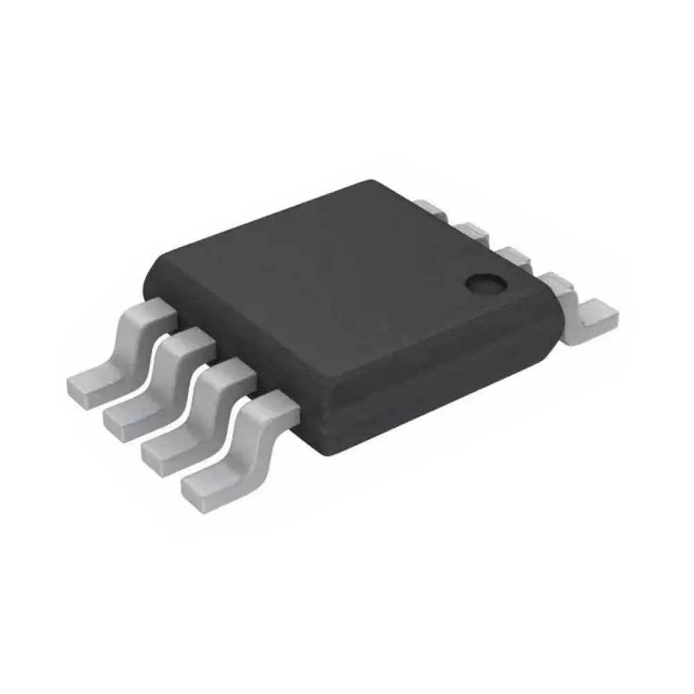 AD5543BRMZ-REEL7 / The AD5543BRMZ-REEL7 is a precision 16-bit digital-to-analog converter (DAC) from Analog Devices, designed for high-accuracy and low-power signal conversion in industrial and instrumentation applications. It features a current-output architecture based on an R-2R ladder, delivering excellent linearity and resolution for precise analog signal generation.<br><br>This device operates from a single 5V supply and uses an external reference voltage, allowing flexible scaling of the output current. It provides a full-scale output current of approximately 2 mA and includes an integrated feedback resistor (RFB), enabling easy conversion to a voltage output when used with an external operational amplifier.<br><br>The AD5543 supports a high-speed 3-wire serial interface (SPI-compatible), making it easy to interface with microcontrollers, DSPs, and FPGA systems. It offers fast settling time of around 500 ns and low power consumption (~10 µA typical), making it suitable for both high-speed and low-power designs.<br><br>With its compact MSOP-8 package and robust performance over an operating temperature range of -40°C to +85°C, the AD5543BRMZ-REEL7 is ideal for space-constrained and industrial environments.<br><br>Typical applications include automatic test equipment (ATE), precision instrumentation, programmable gain and calibration systems, industrial control, and data acquisition systems where accurate and stable analog output is required.