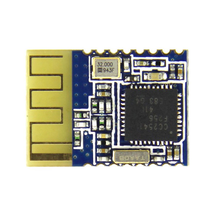 HM-11 / The HM-11 is a compact Bluetooth Low Energy (BLE) 4.0 module based on the TI CC2541 SoC, designed for ultra-low power wireless communication in space-constrained embedded applications. It operates in the 2.4 GHz ISM band and supports BLE protocol with a simple AT command interface via UART for easy integration with host microcontrollers. The module supports peripheral (slave) mode and provides multiple GPIOs for external control. Its smaller footprint compared to HM-10 makes it suitable for miniaturized designs such as wearable devices, wireless sensors, and portable IoT products. The HM-11 offers low power consumption, fast connection times, and reliable short-range communication.