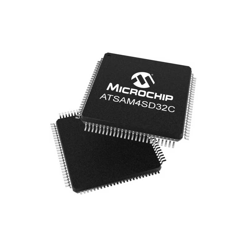 ATSAM4SD32CA-AUR / The ATSAM4SD32CA-AUR is a high-performance 32-bit microcontroller based on the ARM Cortex-M4 core, operating at speeds up to 120 MHz. It features 2 MB of Flash memory and 160 KB of SRAM, providing ample space for complex embedded applications.
<br><br>
The device operates with a supply voltage range of 1.62 V to 3.6 V and offers extensive connectivity options including I²C, SPI, UART/USART, USB, and external memory interfaces. It includes advanced peripherals such as a 12-bit ADC with multiple channels, 12-bit DAC outputs, PWM modules, DMA controller, watchdog timer, and brown-out detection.
<br><br>
With up to 79 I/O pins and industrial temperature range support (-40°C to +85°C), the ATSAM4SD32CA-AUR is well-suited for industrial control, IoT devices, data acquisition systems, and high-performance embedded applications requiring robust processing and peripheral integration.