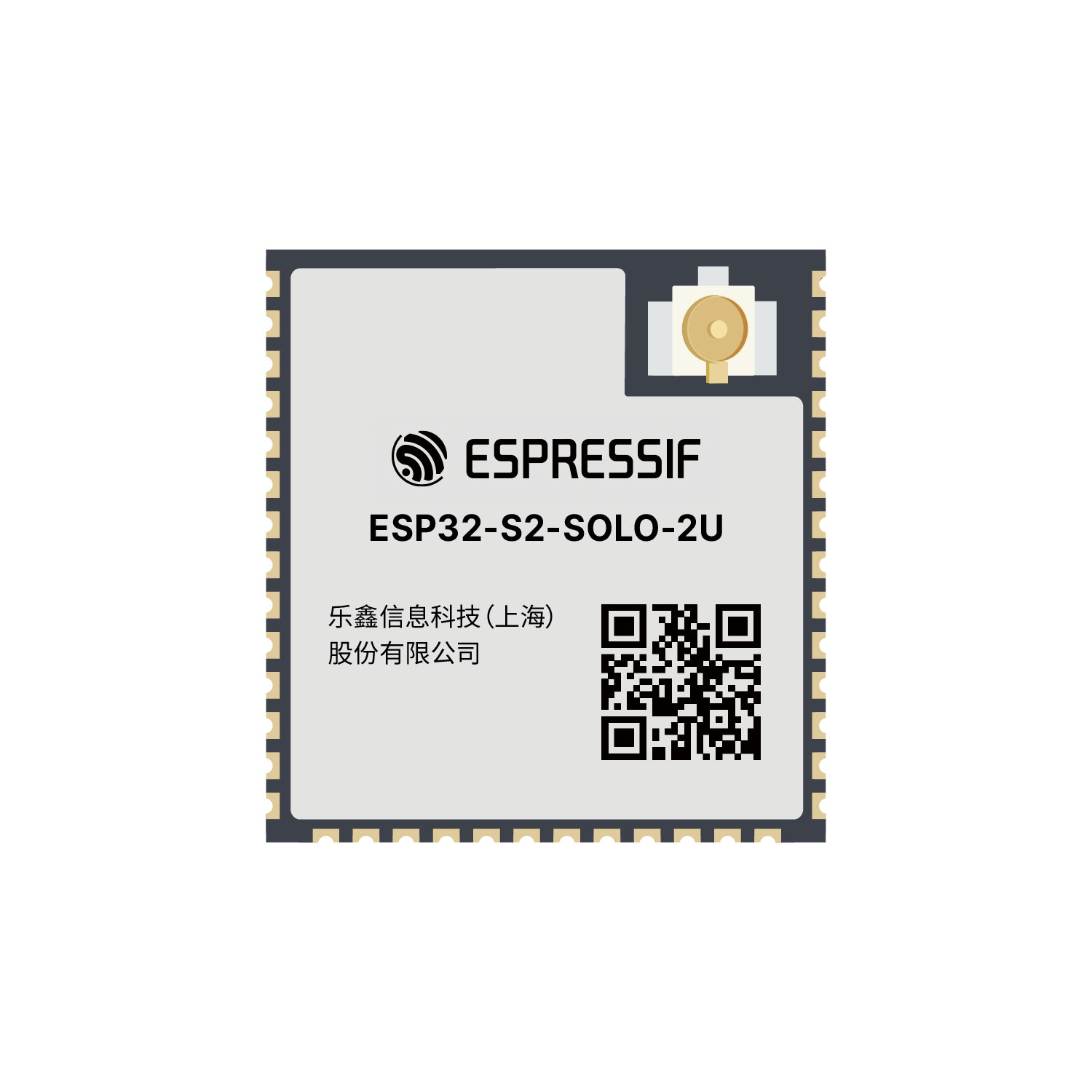 ESP32-S2-SOLO-2U-N4, RF and Wifi Module, from Espressif Systems in Stock Hong Kong The ESP32-S2-SOLO-2U-N4 is a compact and efficient <strong>Wi-Fi microcontroller module</strong> developed by <strong>Espressif Systems</strong>, desi