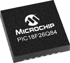 PIC18F26Q84T-I/5N / The <strong>PIC18F26Q84T-I/5N</strong> is a high-performance <strong>8-bit PIC microcontroller with CAN FD</strong> from <strong>Microchip Technology</strong>. Part of the PIC18-Q84 family, the device combines a high-performance PIC18 CPU, extensive Core Independent Peripherals (CIPs), advanced analog functionality, flexible serial communication, CAN Flexible Data-Rate connectivity, and low-power XLP technology. It is designed for industrial control, automotive electronics, smart sensors, connected embedded systems, and real-time control applications. <BR><BR>The PIC18F26Q84 integrates <strong>64KB of program Flash memory, 8KB of SRAM, and 1KB of Data EEPROM</strong>, providing substantial program and data storage for complex embedded applications. The device provides up to <strong>25 I/O pins</strong> with Peripheral Pin Select functionality, allowing digital peripheral signals to be flexibly assigned to available I/O pins and simplifying PCB layout and peripheral routing. <BR><BR>
The PIC18-Q84 architecture supports operation with an internal oscillator of up to <strong>64MHz</strong>. Its combination of high CPU performance and hardware-based Core Independent Peripherals allows many timing, waveform generation, communication, and signal-processing operations to execute with minimal CPU intervention, reducing firmware overhead and improving real-time system performance. <BR><BR>


One of the key features of the PIC18F26Q84 is the integrated <strong>CAN Flexible Data-Rate (CAN FD) controller</strong>. CAN FD provides increased data payload capacity and higher data-phase communication rates compared with classical CAN, making the device particularly suitable for automotive electronics, industrial communication networks, distributed control systems, smart sensors, and equipment requiring robust CAN-based communication. <BR><BR>


The device includes a sophisticated <strong>12-bit Analog-to-Digital Converter with Computation (ADCC)</strong> with context switching and up to <strong>24 analog channels</strong>. Hardware-assisted analog functions support operations such as averaging, filtering, oversampling, threshold comparison, and Capacitive Voltage Divider techniques, reducing CPU workload in sensor acquisition and analog monitoring applications. <BR><BR>


Integrated analog peripherals also include an <strong>8-bit DAC, two comparators, Zero-Cross Detect, High/Low-Voltage Detect, Fixed Voltage Reference, and temperature indicator</strong>. These peripherals enable designers to implement mixed-signal monitoring and control functions while reducing the requirement for external analog components. <BR><BR>


The PIC18F26Q84 provides extensive communication capabilities, including <strong>CAN FD, UART, SPI, and I²C</strong>. Enhanced UART functionality supports protocols and applications including asynchronous serial communication, LIN, DMX, and DALI. Peripheral Pin Select provides additional routing flexibility for these digital communication interfaces. <BR><BR>
For high-performance data movement, the microcontroller incorporates <strong>eight Direct Memory Access (DMA) controllers</strong>. DMA allows data transfers between memory spaces and peripherals with reduced CPU involvement, improving system responsiveness and reducing power consumption. The device also supports <strong>Vectored Interrupts</strong> for faster and more deterministic interrupt servicing.<BR><BR>
Additional Core Independent Peripherals include <strong>Configurable Logic Cells (CLC), Complementary Waveform Generators (CWG), Numerically Controlled Oscillators (NCO), Signal Measurement Timer (SMT), Universal Timers (UTMR), Capture/Compare/PWM peripherals, and hardware timers</strong>. These hardware peripherals enable complex control, waveform generation, measurement, and logic functions to operate independently of the CPU. <BR><BR>


System reliability and functional-safety-oriented features include a <strong>Windowed Watchdog Timer, 32-bit CRC with memory scanner, JTAG boundary scan, Peripheral Module Disable, and system voltage monitoring</strong>. Microchip positions the PIC18-Q84 family for applications where hardware diagnostic and system-integrity capabilities are important. <BR><BR> 


The <strong>PIC18F26Q84T-I/5N</strong> is supplied in a compact <strong>28-pin UQFN package</strong>, making it suitable for high-density PCB designs where board area is limited. The industrial-temperature ordering option supports demanding embedded applications, while the tape-and-reel configuration is optimized for automated high-volume SMT assembly. <BR><BR>


The <strong>PIC18F26Q84T-I/5N</strong> is widely used in <strong>automotive body electronics, CAN FD nodes, industrial automation, smart sensors, motor control systems, actuator controllers, battery management equipment, power conversion systems, building automation, instrumentation, communication gateways, human-machine interfaces, lighting controllers, appliance electronics, distributed control systems, and embedded IoT devices</strong> requiring a compact 8-bit MCU with CAN FD, advanced analog peripherals, flexible communications, and hardware-based real-time control.