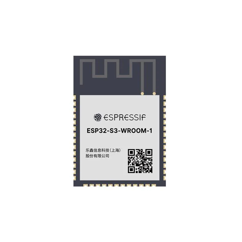 ESP32-S3-WROOM-1 / The ESP32-S3-WROOM-1 is a powerful and versatile <strong>Wi-Fi and Bluetooth LE microcontroller module</strong> developed by <strong>Espressif Systems</strong>, designed for advanced IoT, AI, and embedded applications. It is built around a <strong>dual-core Xtensa LX7 processor</strong> with enhanced computing capabilities, making it ideal for edge processing and real-time control tasks. <br><br>The module integrates <strong>2.4 GHz Wi-Fi (802.11 b/g/n) and Bluetooth 5 (LE)</strong>, providing robust wireless connectivity for a wide range of smart devices and connected systems. It also supports <strong>low-power operation modes</strong>, making it suitable for battery-powered applications. <br><br>The ESP32-S3-WROOM-1 includes advanced features such as <strong>vector instructions for AI acceleration</strong>, enabling efficient machine learning and signal processing tasks directly on the device. It also supports <strong>USB OTG interface</strong>, allowing direct USB communication without additional hardware. <br><br>The module offers multiple peripheral interfaces including <strong>SPI, I2C, UART, I2S, PWM, ADC, and GPIO</strong>, ensuring flexibility for various hardware integrations and system designs. <br><br>With integrated <strong>flash memory and optional PSRAM support</strong>, the ESP32-S3-WROOM-1 provides sufficient storage and memory for complex applications. It also includes hardware security features such as <strong>secure boot and flash encryption</strong>, enhancing system protection. <br><br>Packaged in a compact <strong>SMD module with castellated edges</strong>, it allows easy PCB mounting and rapid product development. <br><br>The <strong>ESP32-S3-WROOM-1</strong> is widely used in applications such as <strong>IoT devices, smart home systems, wearable electronics, AI edge devices, industrial automation, and wireless communication solutions</strong>, where high performance and reliable connectivity are required.