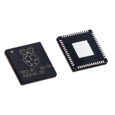 RP2040-SC0914(13) / The RP2040 is a high-performance microcontroller designed by Raspberry Pi, featuring a dual-core ARM Cortex-M0+ processor operating at clock speeds up to 133 MHz. It operates with a supply voltage range of approximately 1.8–3.3 V and is designed for flexible embedded and IoT applications. The device integrates 264 KB of on-chip SRAM and supports external QSPI Flash memory for program storage. It provides up to 30 programmable GPIO pins with highly flexible I/O capabilities. The RP2040 includes a rich set of peripherals such as two UARTs, two SPI controllers, two I²C controllers, 16 PWM channels, a USB 1.1 controller with device and host support, and a 12-bit ADC with multiple input channels. One of its unique features is the programmable I/O (PIO) subsystem, which allows custom hardware interfaces to be implemented directly in the microcontroller. Additional features include DMA controllers, timers, and low-power modes, making the RP2040 suitable for embedded systems, robotics, IoT devices, and custom hardware development platforms.