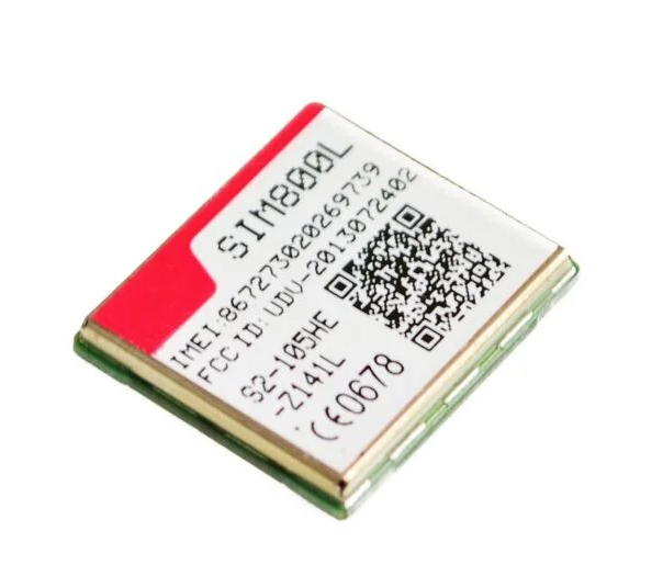 SIM800L / The SIM800L is a compact quad-band GSM/GPRS communication module developed by SIMCom for embedded wireless communication applications. It operates on GSM frequency bands 850, 900, 1800, and 1900 MHz, enabling global connectivity for voice, SMS, and data transmission. The module operates with a supply voltage range of approximately 3.4 V to 4.4 V and supports GPRS multi-slot class 12 data transfer with speeds up to about 85.6 kbps. It communicates with host microcontrollers via a UART interface and is controlled using standard AT commands. The device integrates features such as TCP/IP protocol stack, audio interfaces for microphone and speaker, SIM card interface, and power-saving sleep modes. With its compact size of about 15.8 × 17.8 × 2.4 mm and low power consumption, the SIM800L is widely used in IoT devices, remote monitoring systems, GPS trackers, smart meters, and industrial communication equipment.