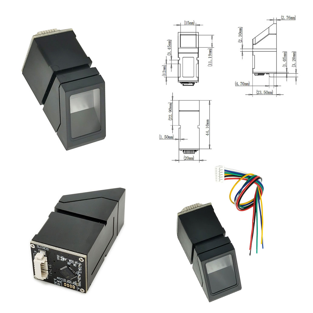 R307S / The R307S is a compact and high-performance optical fingerprint sensor module designed for biometric authentication and identification applications. It integrates an optical sensor, DSP processor, and fingerprint recognition algorithm into a single module, enabling fast and accurate fingerprint capture, processing, and matching.<br><br>The module operates within a supply voltage range of approximately 4.2V to 6.0V and typically consumes around 50–75 mA, making it suitable for embedded and portable systems. It supports both UART (TTL) and optional USB interfaces, allowing easy integration with microcontrollers such as Arduino, ESP32, STM32, and Raspberry Pi.<br><br>The R307S features a 500 DPI optical resolution and high-speed performance, with fingerprint scanning times under 0.3 seconds and verification speeds around 0.2 seconds, ensuring quick and reliable user authentication. It supports both 1:1 verification and 1:N identification modes, with onboard flash memory capable of storing up to 1000 fingerprint templates.<br><br>The module includes an integrated LED indicator and advanced image processing capabilities, allowing accurate detection even under varying environmental conditions. It also offers configurable security levels and very low false acceptance and rejection rates, making it suitable for secure systems.<br><br>With its all-in-one design, ease of integration, and reliable performance, the R307S is widely used in applications such as access control systems, attendance machines, smart locks, safes, IoT security devices, and embedded biometric authentication systems, where secure and fast identity verification is required.
