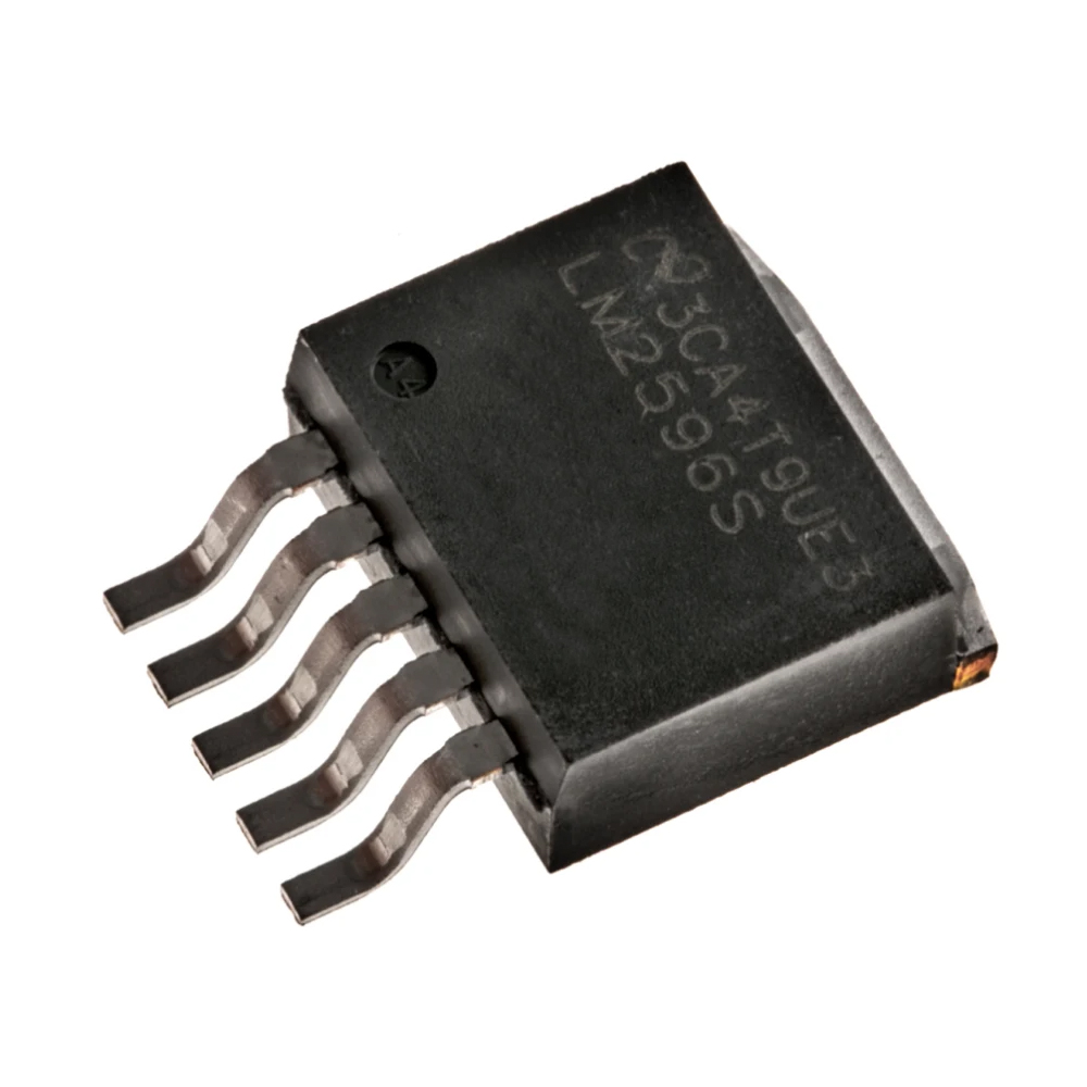LM2596S-5.0/NOPB / The LM2596S-5.0/NOPB is a high-efficiency 3 A step-down (buck) switching voltage regulator from Texas Instruments’ SIMPLE SWITCHER® family. It is designed to convert higher input voltages into a stable fixed 5 V output while requiring only a small number of external components. The regulator supports an input voltage range from 4.5 V to 40 V and can deliver up to 3 A output current, making it suitable for embedded systems and power supply designs. It operates at a fixed switching frequency of about 150 kHz, allowing smaller external filter components compared with lower-frequency regulators. The device integrates internal frequency compensation and includes protection features such as thermal shutdown and current limiting to ensure reliable operation. Packaged in a TO-263 (D2PAK) surface-mount package, the LM2596S-5.0/NOPB is widely used in industrial electronics, DC-DC converters, microcontroller power supplies, networking equipment, and battery-powered systems requiring efficient voltage regulation.
