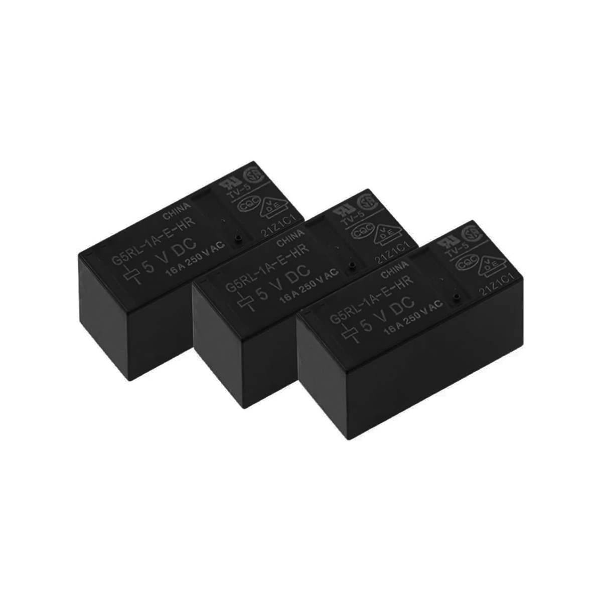 G5RL-1A-E-HR DC5 / General Purpose Relay SPST-NO (1 Form A) 5VDC Coil Through Hole, CQC, CSA, cURus, UR, VDE, Non Latching, 80 mA Coil Current, 4000VA, 384W Load - Max Switching